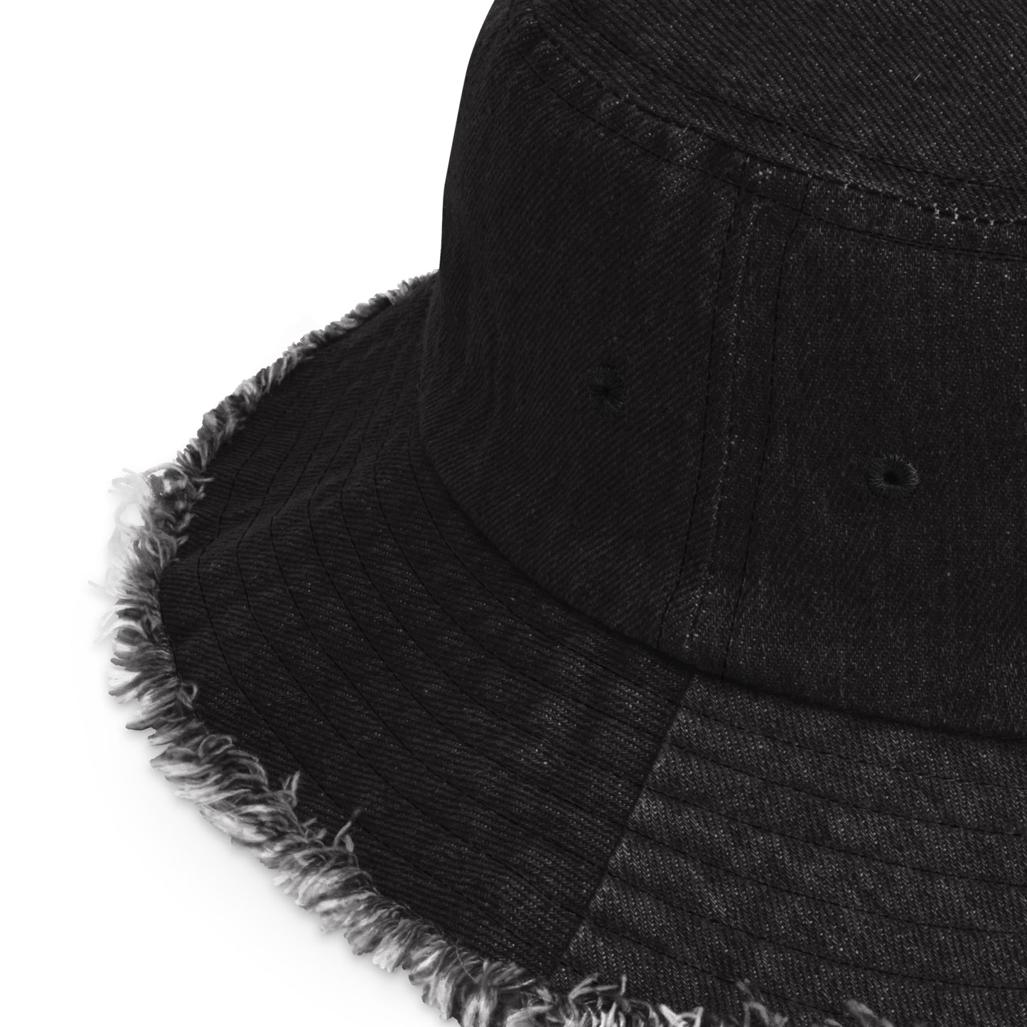 WE LEFT KEMET - Distressed Denim Bucket Hat