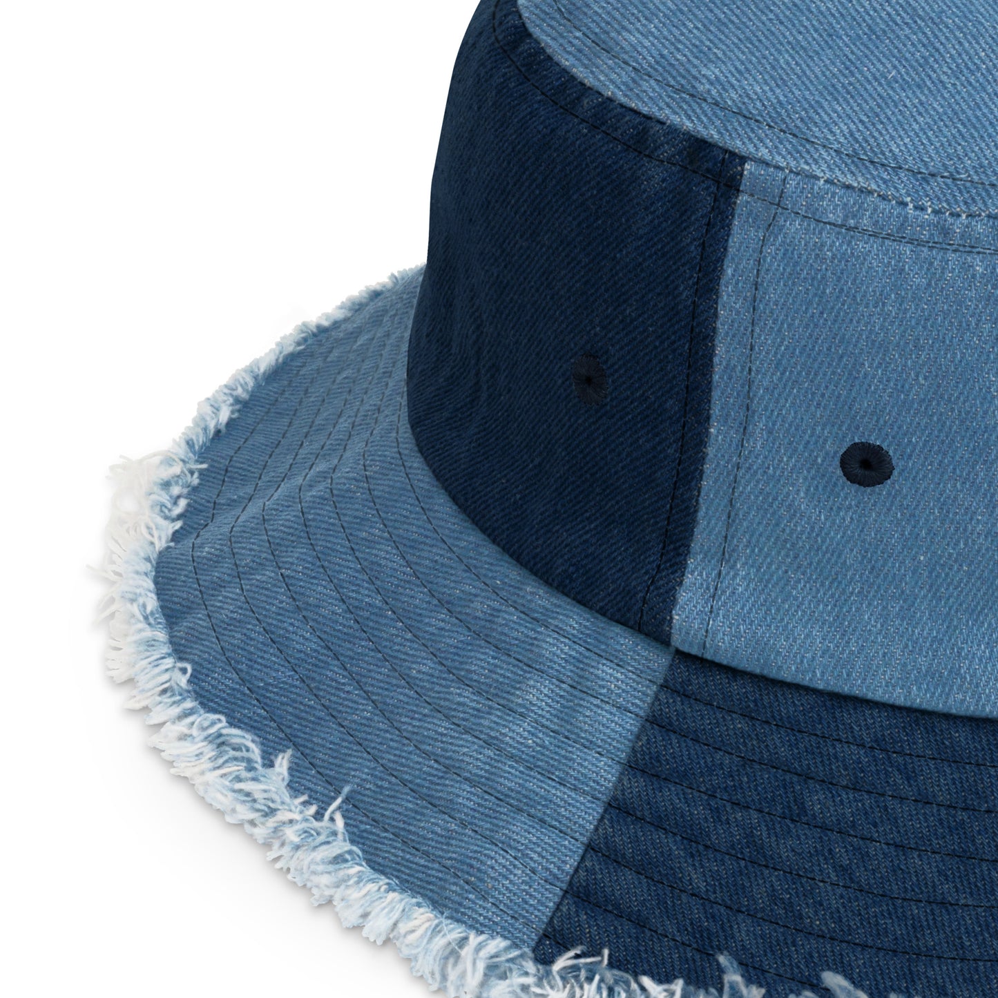 WE LEFT KEMET - Distressed Denim Bucket Hat