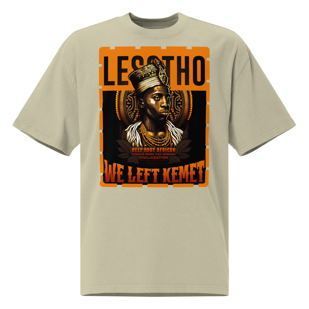 Lesotho - WE LEFT KEMET - Oversized HQ T-shirt