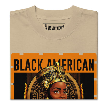 Black American - WE LEFT KEMET - Oversized HQ T-shirt