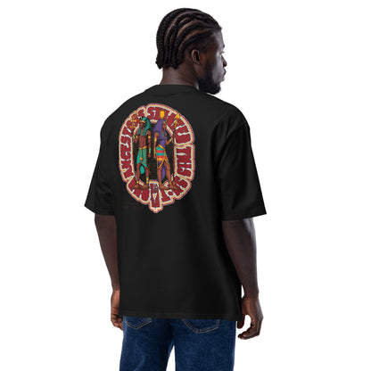 Global Kemites - WE LEFT KEMET - Oversized Heavyweight T-shirt