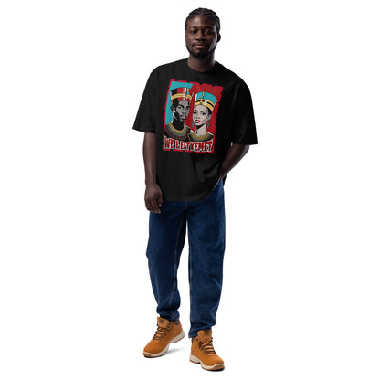 Global Kemites - WE LEFT KEMET - Oversized Heavyweight T-shirt