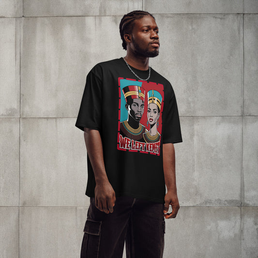 Global Kemites - WE LEFT KEMET - Oversized Heavyweight T-shirt