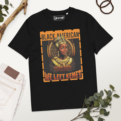 Black American - WE LEFT KEMET - Ladies Organic Cotton T-shirt