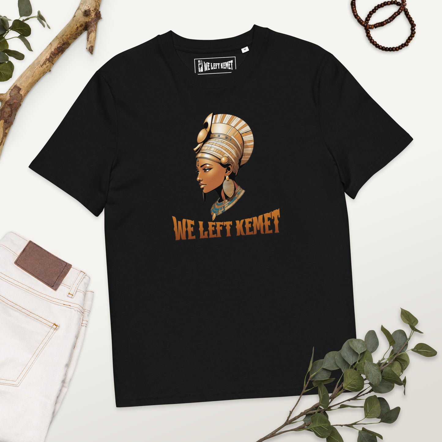 WE LEFT KEMET - Queen Nefertiti Organic Cotton T-shirt