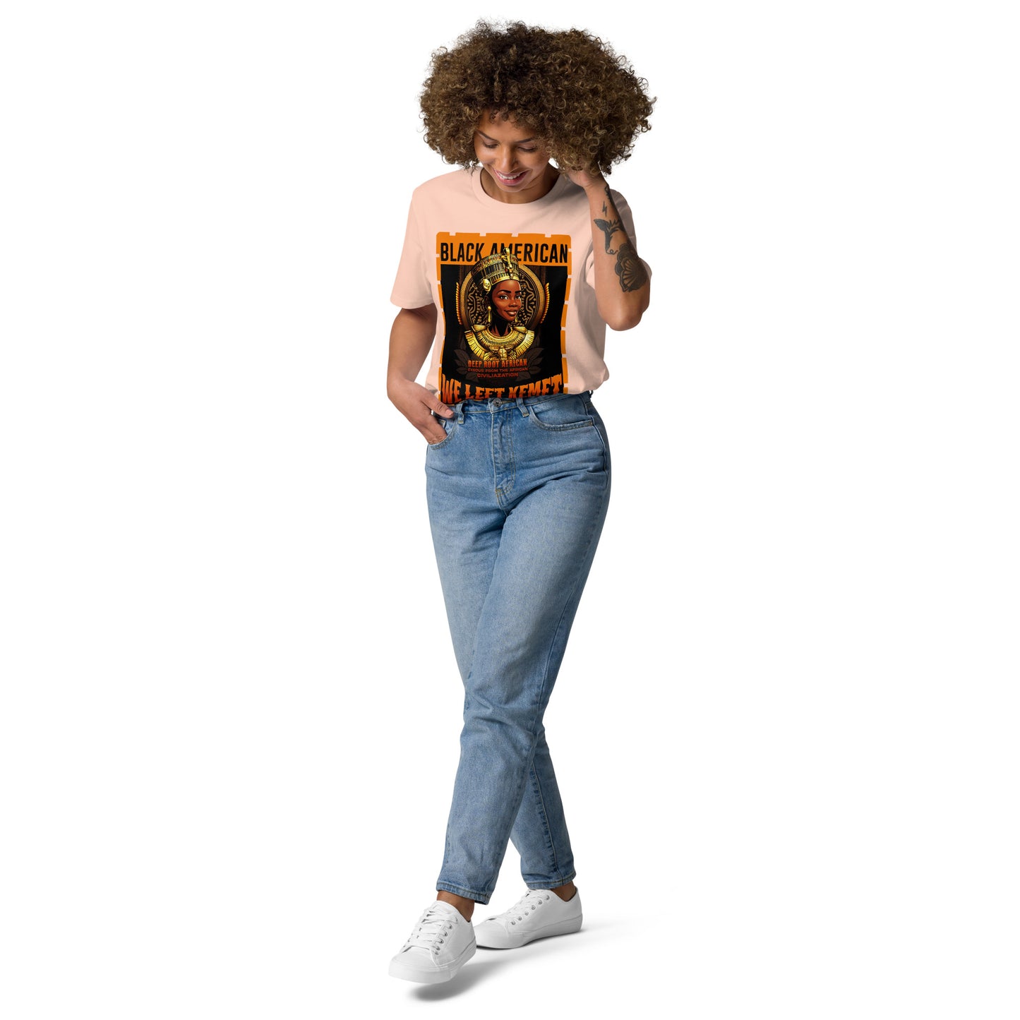 Black American - WE LEFT KEMET - Ladies Organic Cotton T-shirt