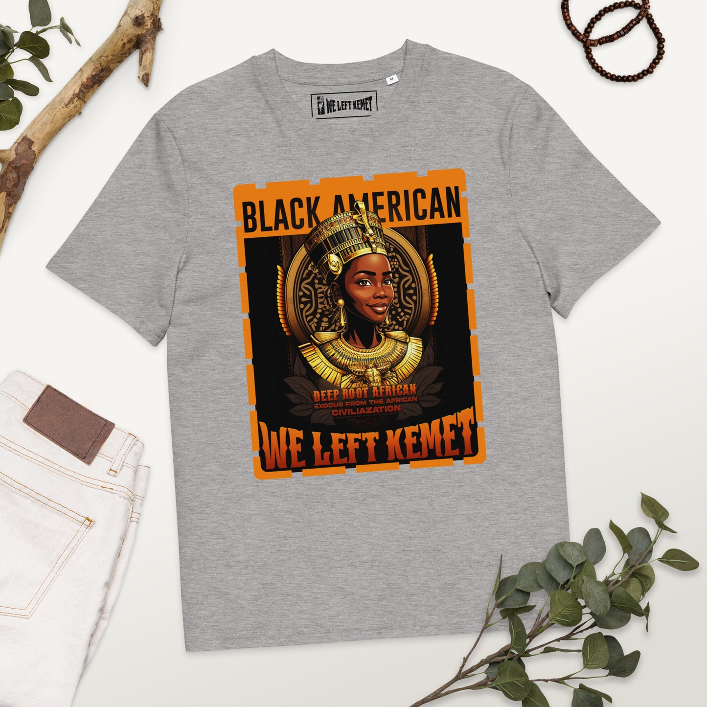 Black American - WE LEFT KEMET - Ladies Organic Cotton T-shirt