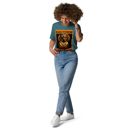 Black American - WE LEFT KEMET - Ladies Organic Cotton T-shirt