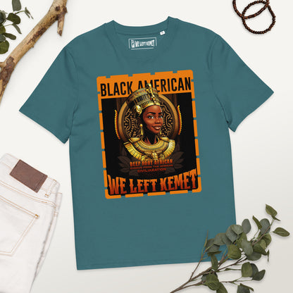 Black American - WE LEFT KEMET - Ladies Organic Cotton T-shirt