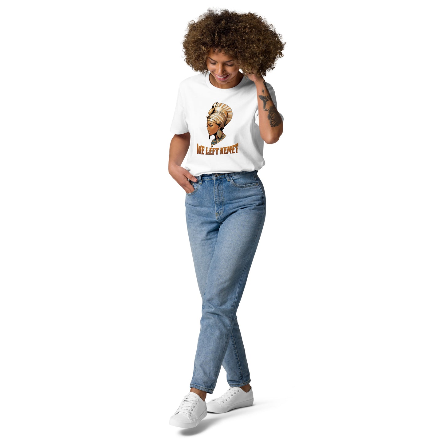 WE LEFT KEMET - Queen Nefertiti Organic Cotton T-shirt