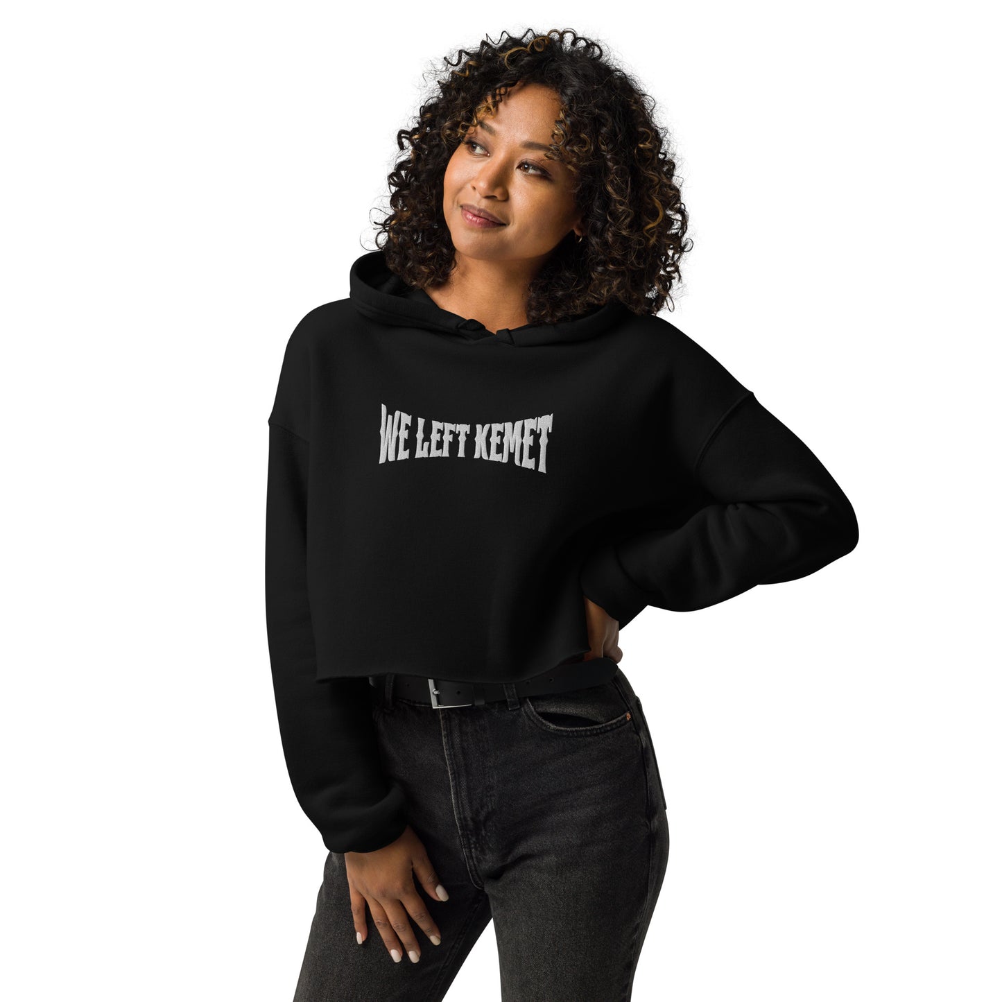 WE LEFT KEMET - Queen Crop Hoodie