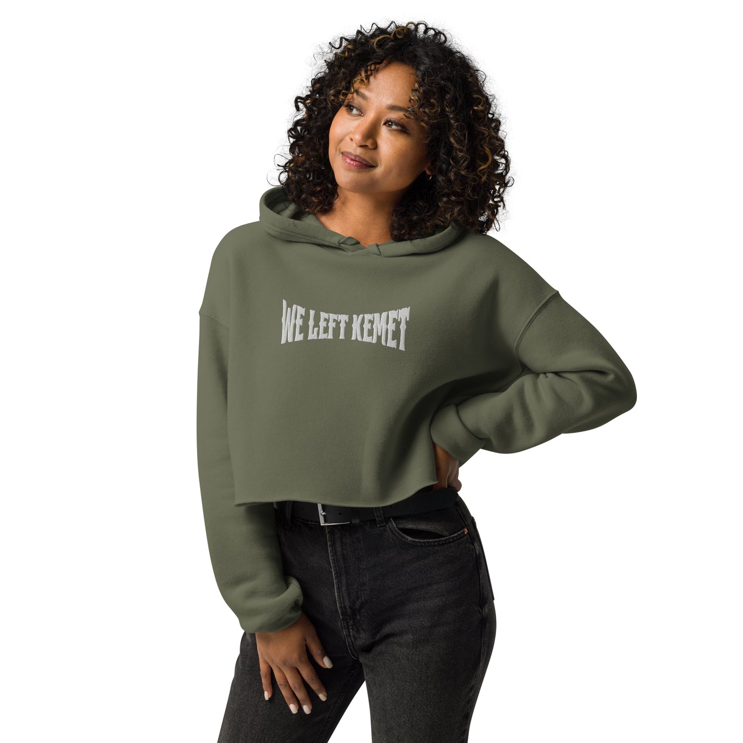 WE LEFT KEMET - Queen Crop Hoodie